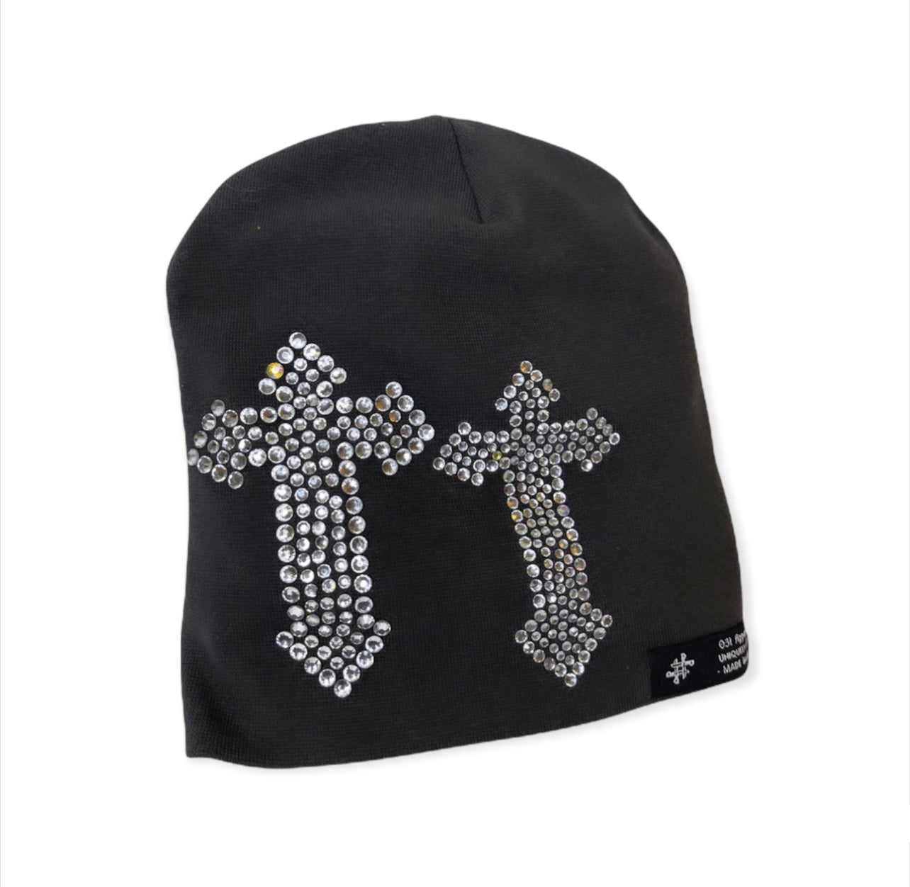 031 Rhinestone Crosses Beanie